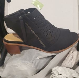 Black Torrid open toe bootie